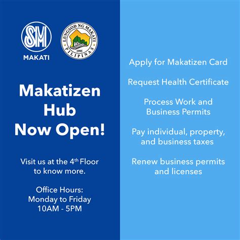 sm makatizen hub|Makati LGU launches 'Makatizen Hub' .